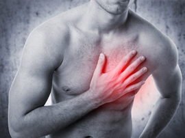 illustration of a man having a heart attack
